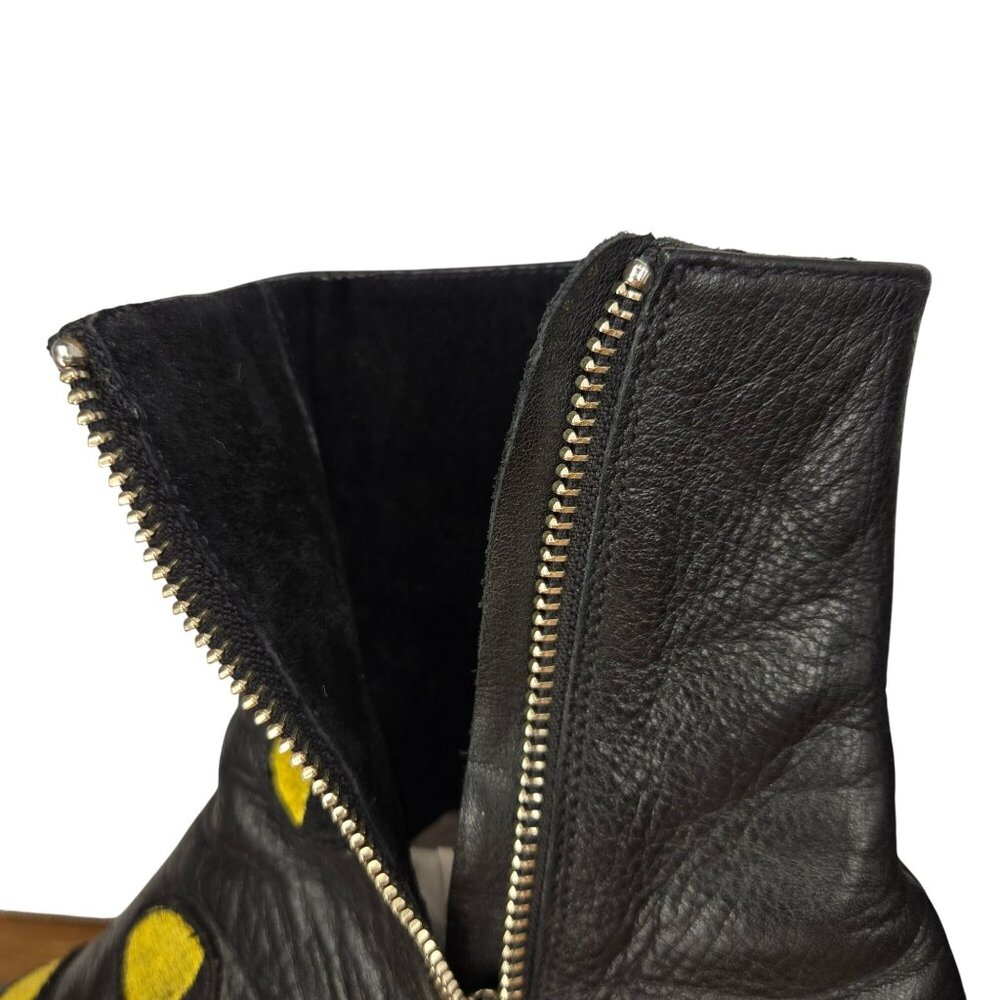 Modern Vice NYC Black Leather "The Cacti Boot" Black Leather Women's US 9.5 - Picture 5 of 12